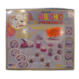RARE 1993 Shari Lewis' Lamb Chop & Friends Christmas Toy Playmates Tea Set  NIB